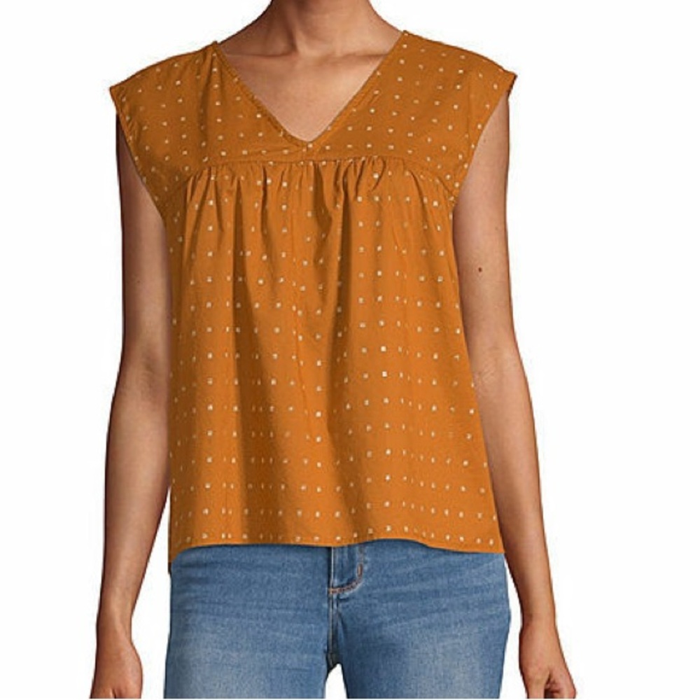 💚  3/$15 Rusty Orange/Brown XS Top